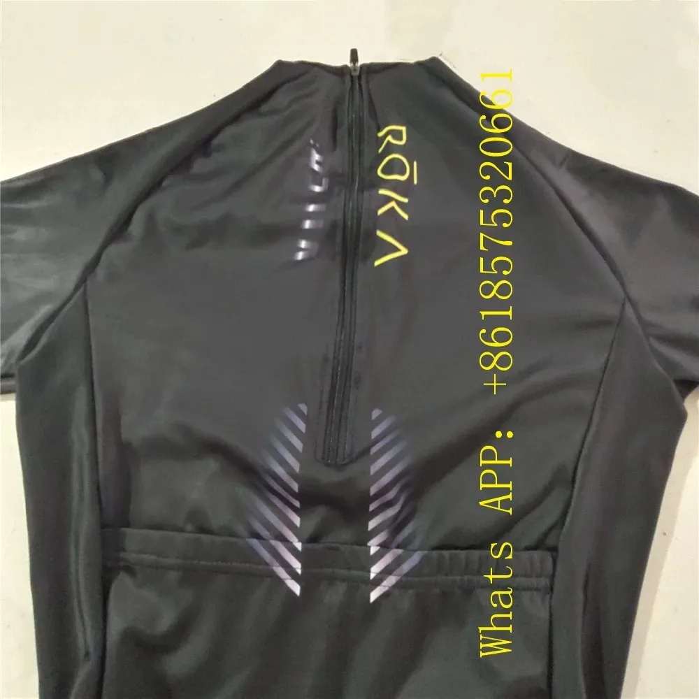 Roka Men Short Sleeve Triathlon Suit Cycling Jersey Jumpsuit Triathlon Speedsuit Trisuit Ciclismo Hombre Ropa Running Clothing view 4