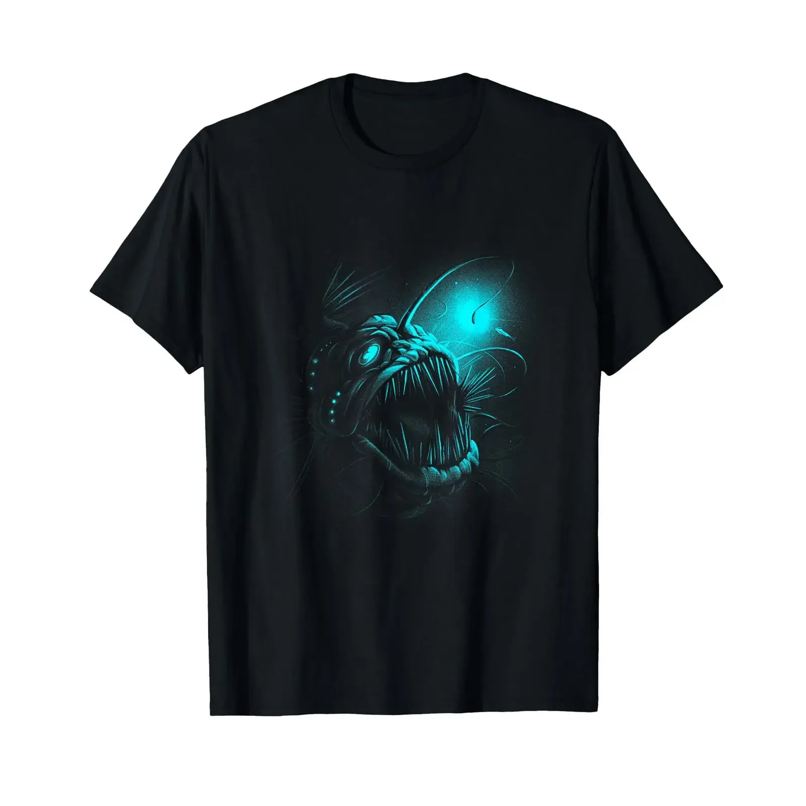 Anglerfish Deep Sea Creatures Angler Fish Ocean Monster T Shirt vintage Washed Versatile Casual Stretched graphic Comfortable