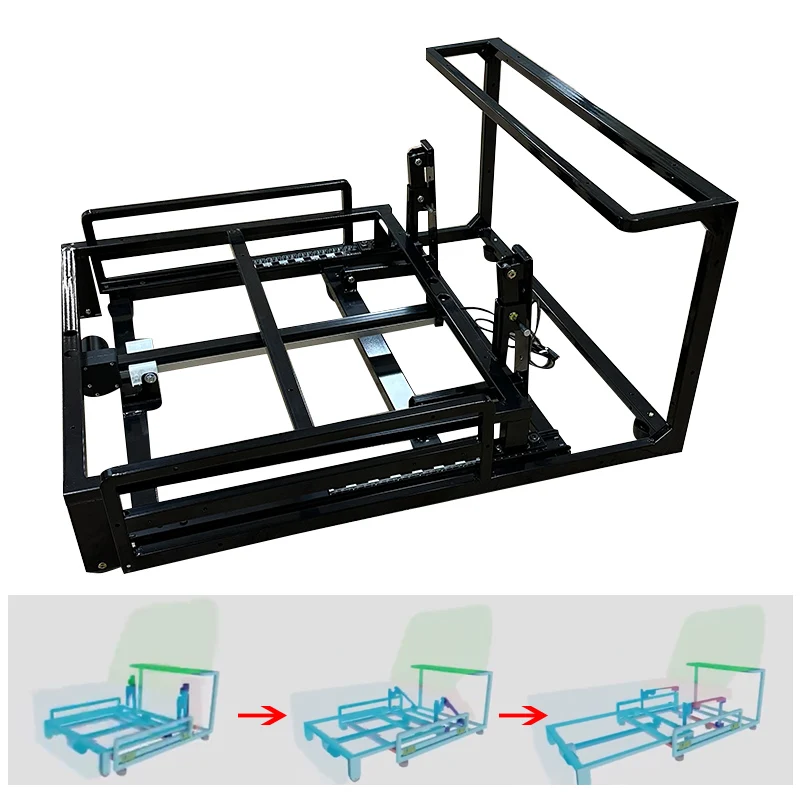 XD Seat Recliner Sofa Bed Frame Telescoping Mechanism Foldable Metal Furniture Pull Out Sofa Bed Mechanism Frame For Bedroom