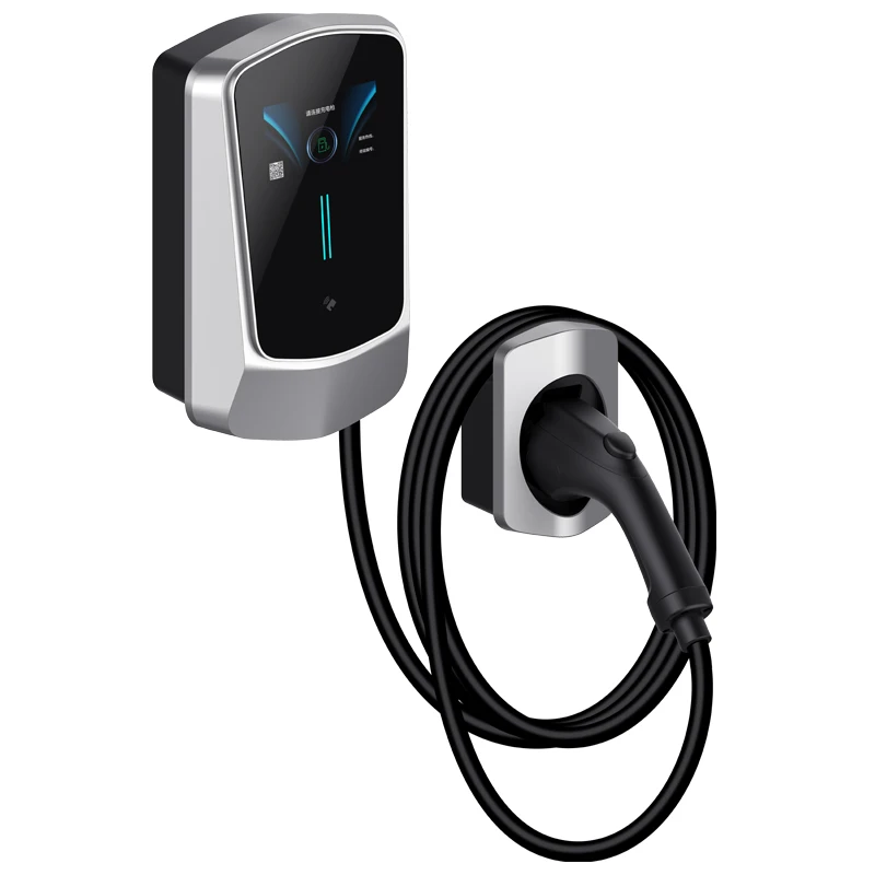 Q6 4.3 inch screen Wallbox ac app control car charger station ev wholesale price ev charger 7kw 32a car charger