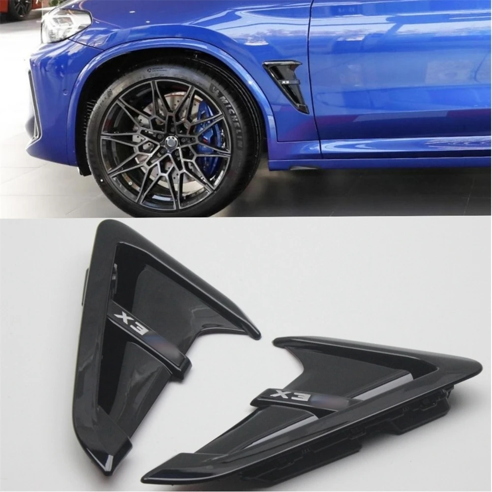 

M Performance Shark Gills Side Decoration Fender Air Vent Trim Cover For BMW X3 X4 G01 G02 X3M X4M 2018-2022