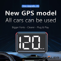 TAVALER X1 Car HUD Green/White Head-UP Display Universal GPS Speedometer HUD Support New Energy Vehicles Auto HUD Speedometer
