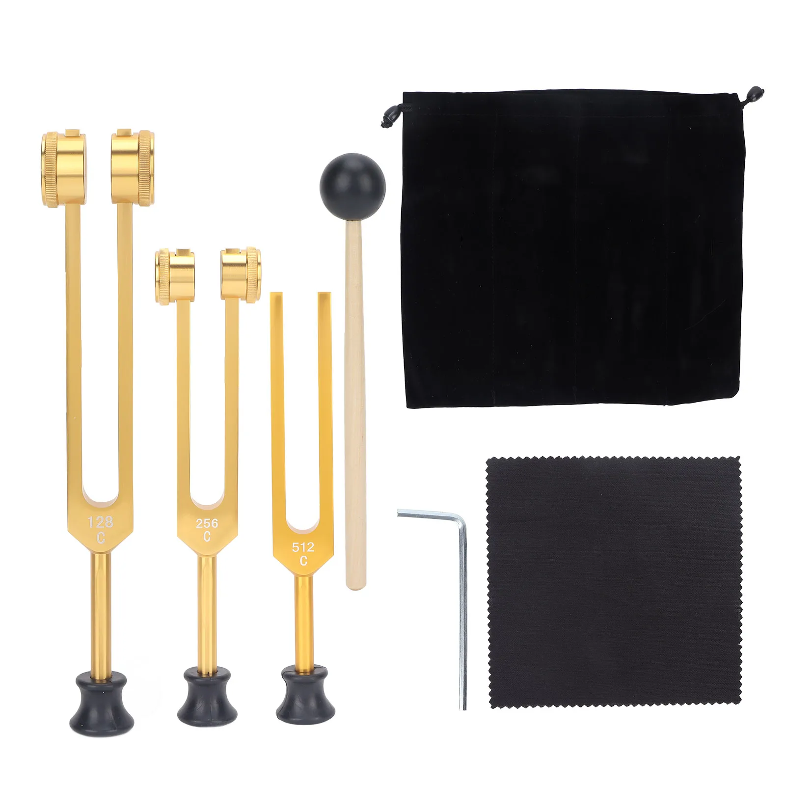 Legering stemvorkset 128 256 512Hz Draagbare stemvork geneesinstrument voor thuis en klinisch gebruik