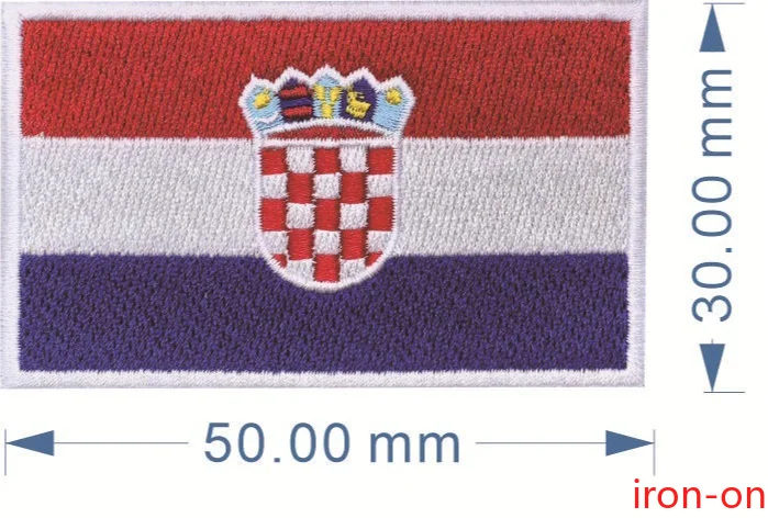 Small Size 5x3cm Iron-on Flags Embroidered Patches Miniature Country Banner Textile Appliques for Clothing Thermal Flag Badges