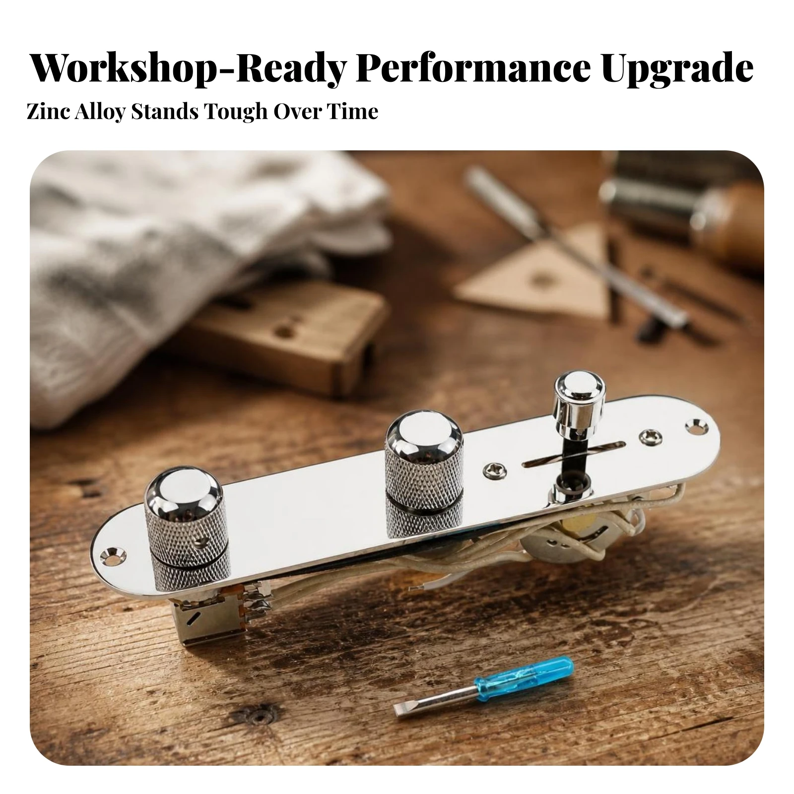 Prewired Guitar Control Plate Quick Installation Guitar Control Plate with Knobs Loaded Switch Wiring Harness Durable