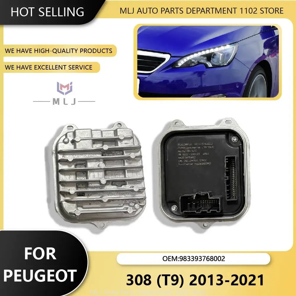 

983393768002 FOR Peugeot 308 (T9) 2013-2021 Headlight DRL Ballast Unit Daytime Running Light Angel Eye Module Car Accessories