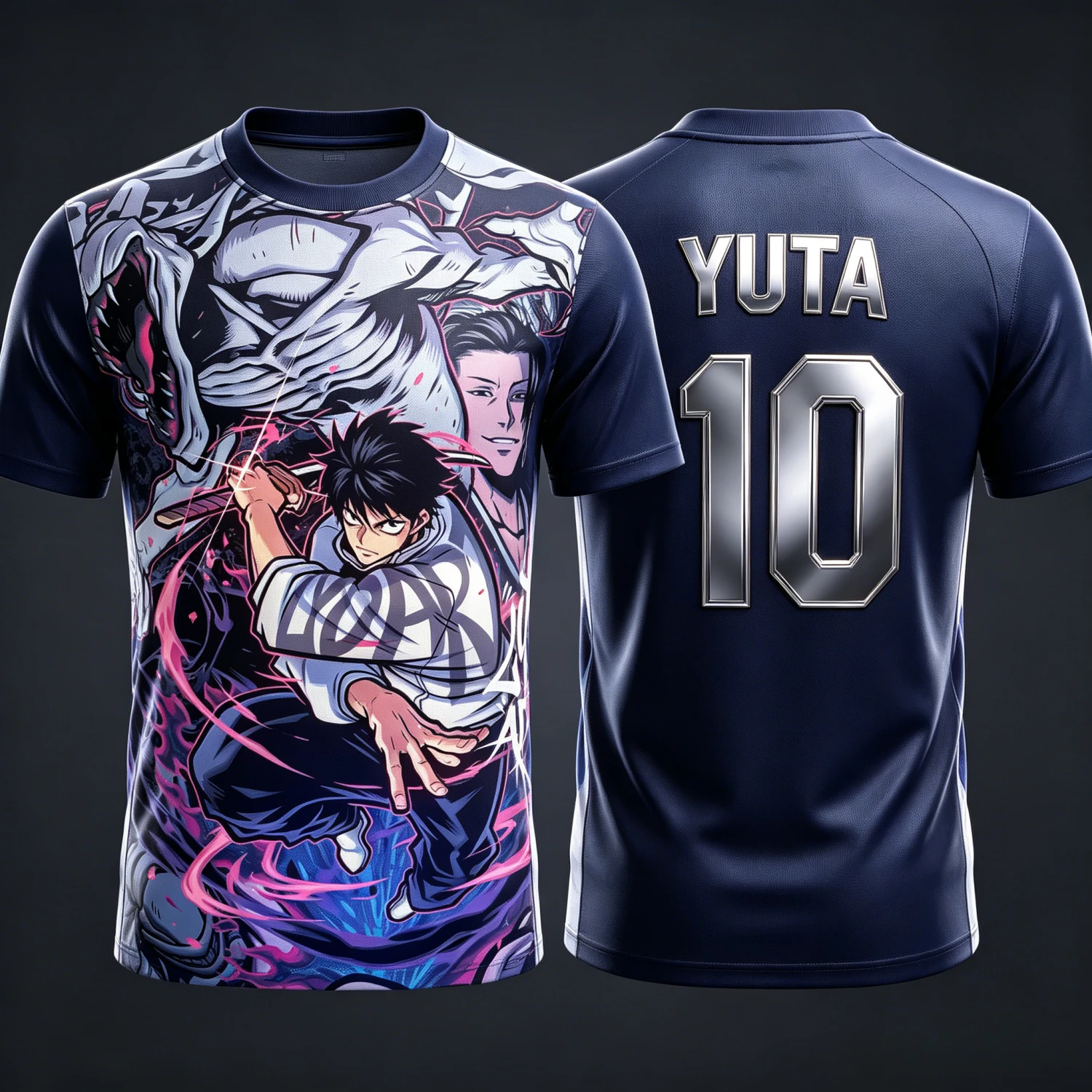 2026 Summer Jujutsu Kaisen Retro Cosplay T-shirt Men's 3D Printed Jiu Jitsu Short-sleeved Family Unisex Children's Sports Shirt