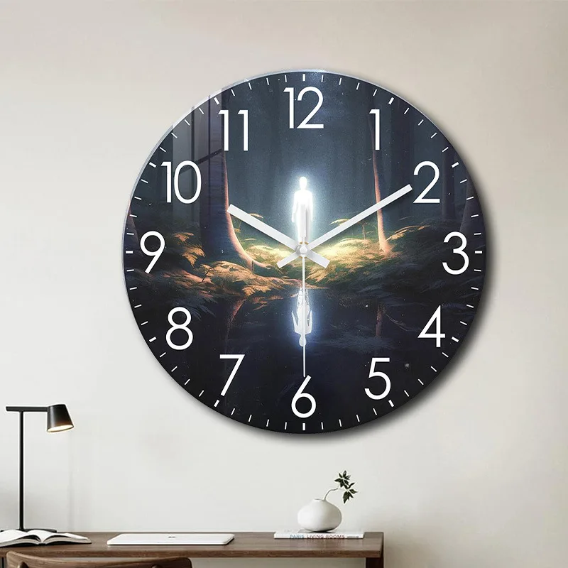 12 Inch Wall Clock Silent Non-Ticking Decor Dial Round Clock For Living Room School Office Classroom Bedroom Room Decor Watch