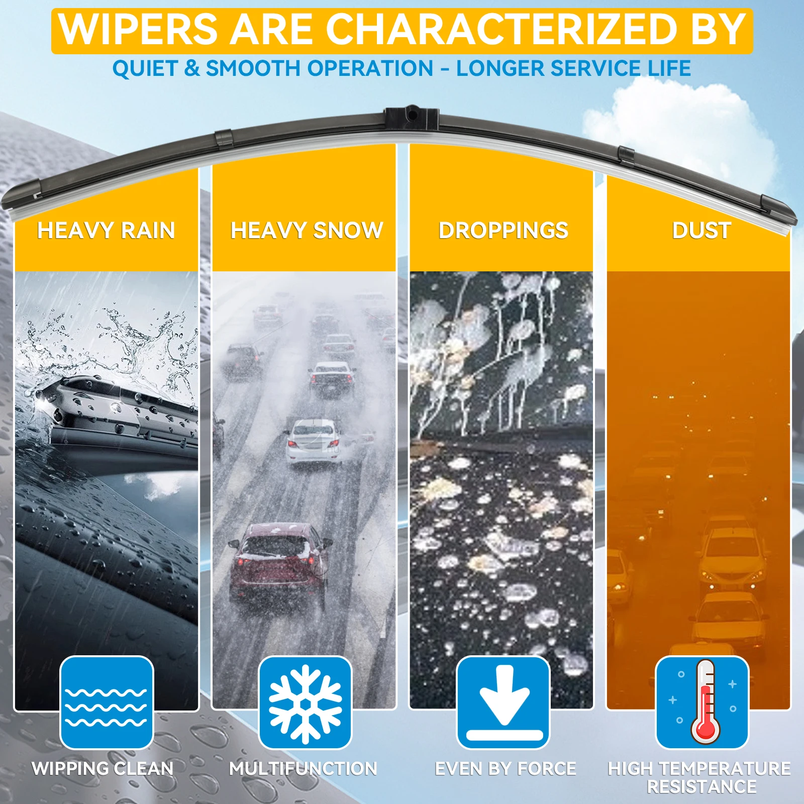 Auto Car Windshield Windscreen Wiper Blades For BMW 3 Series E90 E91 2005 2006 2007 2008 2009 Front Window Wiper Blade 24\