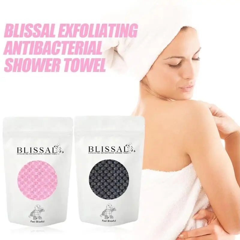 1Pcs Exfoliating Extended Washcloth Back Scrubber Dual Sided Bath Brush