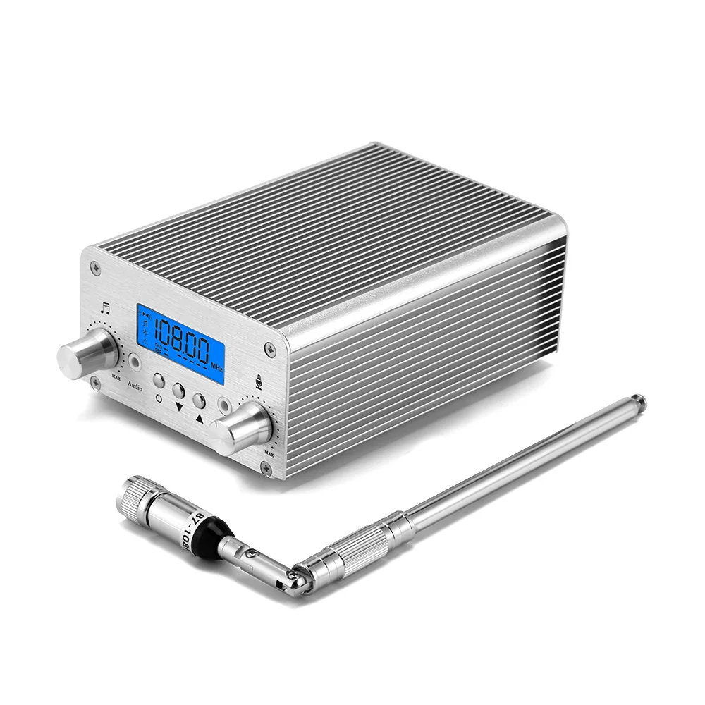 Professionele 15W PLL Stereo FM-zender met LCD-scherm Bluetooth Draadloze audio-uitzending Radio 87 ~ 108MHz Hot Koop - afbeelding 2