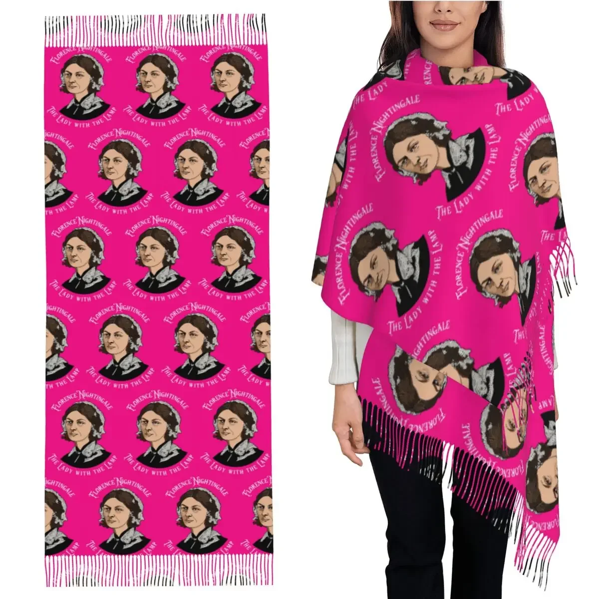 

Florence Nightingale, пирог для кормления, шарф-пионер, шарфы с кисточками для женщин, шали и накидки, большая осенне-зимняя шаль