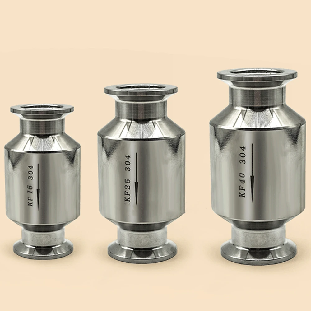 Kf16 kf25 kf40 kf 50 kf63 kf80 kf100 304 Inline-Einweg-Rückschlag ventil aus Edelstahl für Vakuumpumpe Homebrew – Detail 4