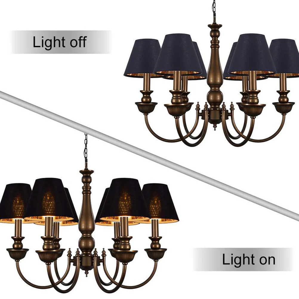 

Lamp Shade Accessory Black Cloth Material For Ceiling Light Desktop Lamp Durable Household Cover No Dazzling Warm