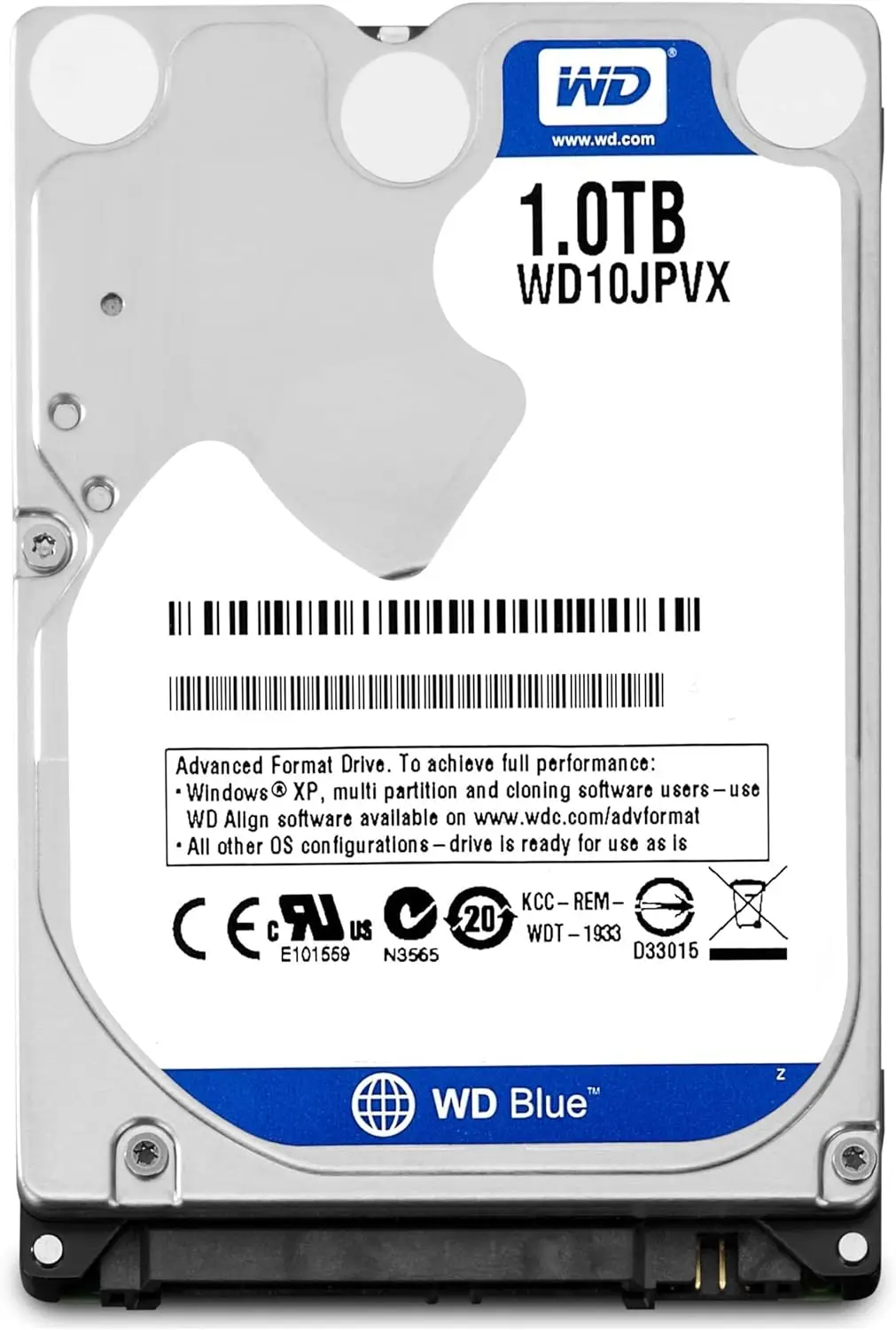 Western Digital WD Blue 1TB Mobile Hard Disk Drive 5400 RPM SATA 6 Gb/s 9.5 MM 2.5 Inch for Gaming Home PS4 Laptop