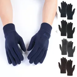 Thicken Fleece Gloves for Men Women Winter Warm Full Finger Glove Thermal Touchscreen Gloves Windproof Skiing Cycling Mittens