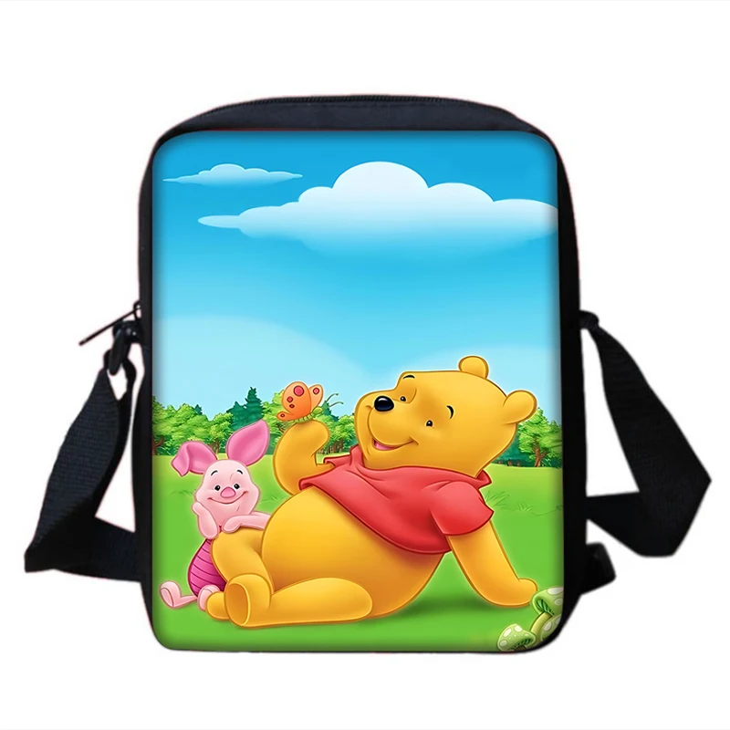 Sac à main décontracté imprimé Winnie l'ourson Tigrou pour hommes et femmes, sac de téléphone, sac à provisions pour enfants, sac messager initié, mignon, garçon, filles