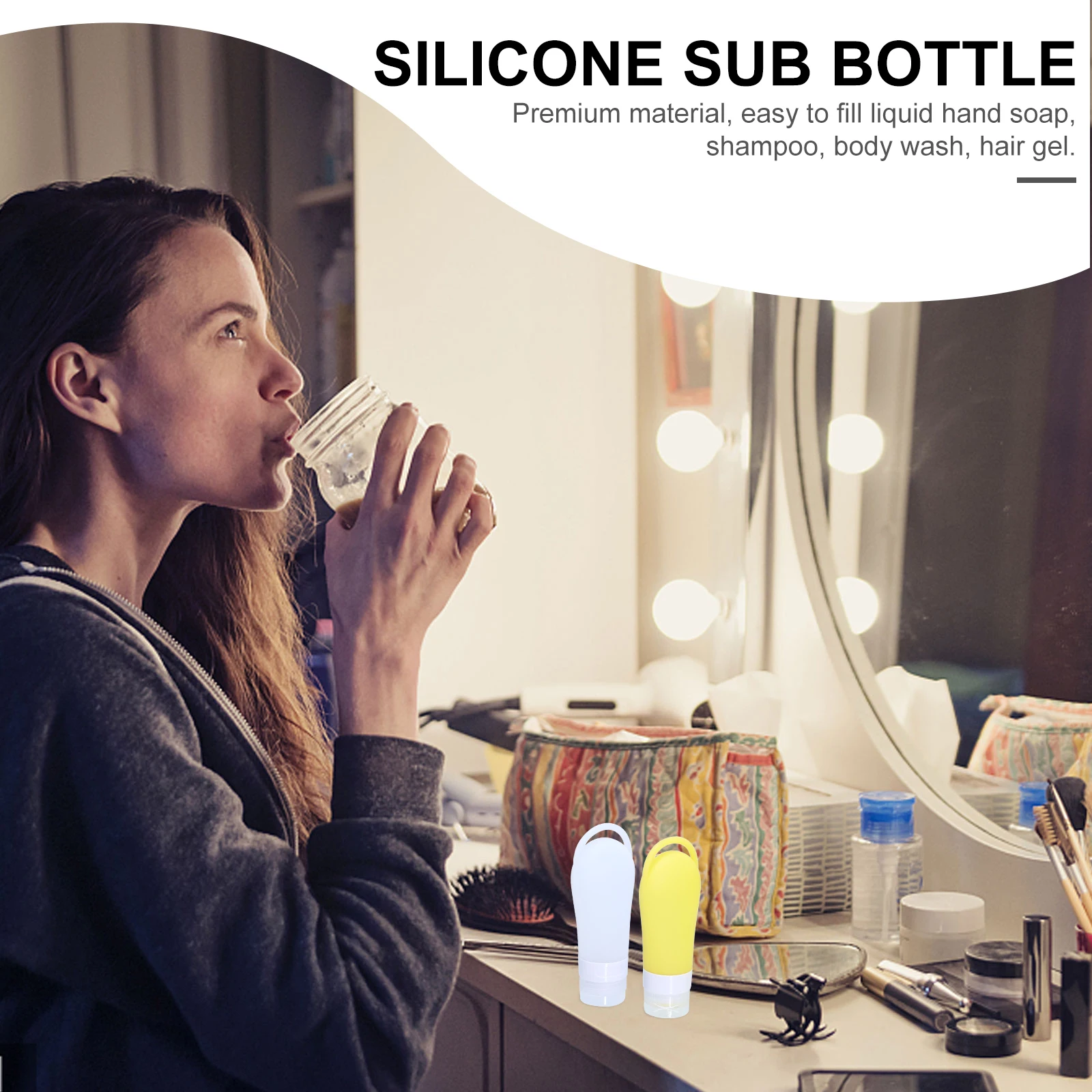 

4 PCS Toiletry Bottles Travel Liquid Portable Traveling for Toiletries Perfume Containers Leak Proof