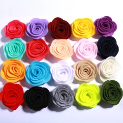 10PCS 4CM Newborn Decorative Nonwovens Felt Rose Flowers for Wedding Embellishment Artificial Flower for Home Garden