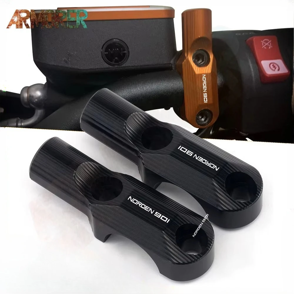 

Best Quality Motorcycle CNC Aluminum Handlebar Master Cylinder Mirror Adapter Accessories For Norden 901 norden901 2022 2023