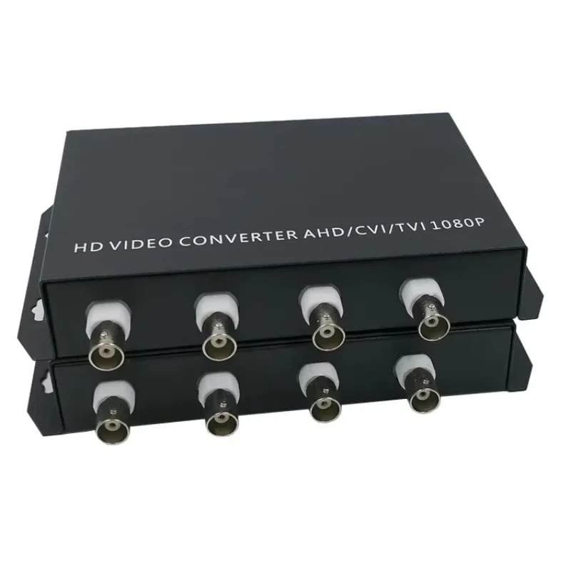 4CH Analog Video BNC Extender HD AHD CVI TVI 1080P Optical Fiber Video Converter Splitters & Converters