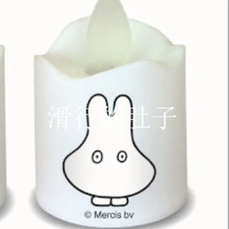 Miffys Action Figures Luminous Candle Series Capsule Toy Cute Miffys Rabbit Candle Model Toys Desktop Decorations Children Gifts