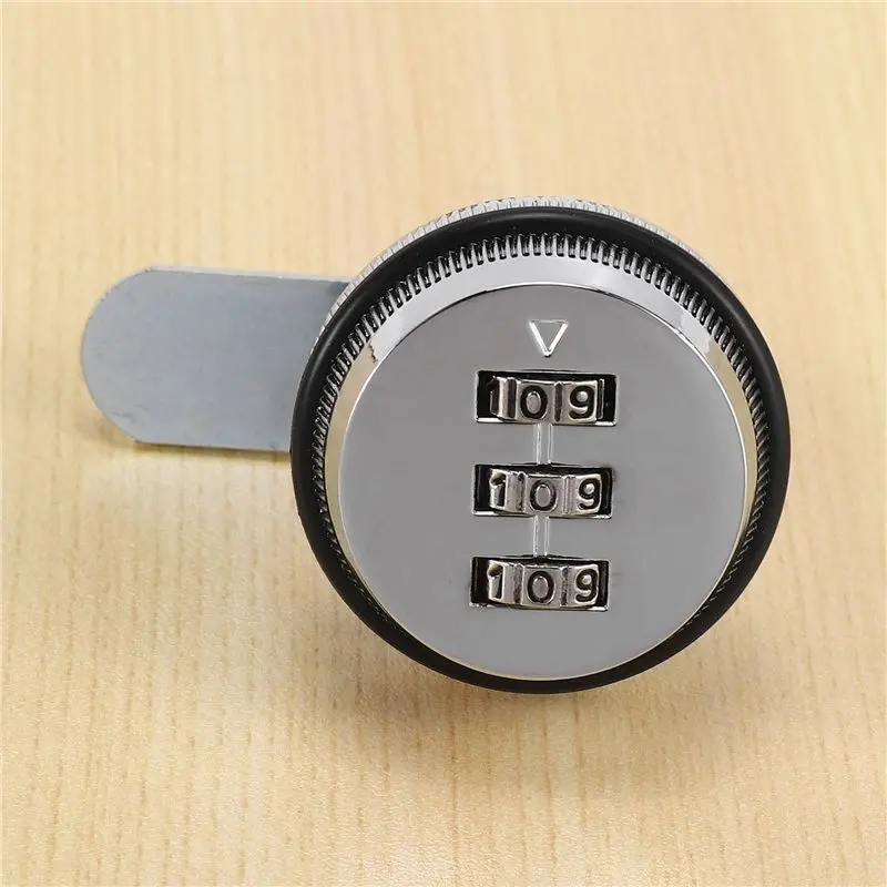ABMI-6X Alloy Code Combination Cam Lock Keyless Post Mail Box Cabinet RV 3 Dial Silver,