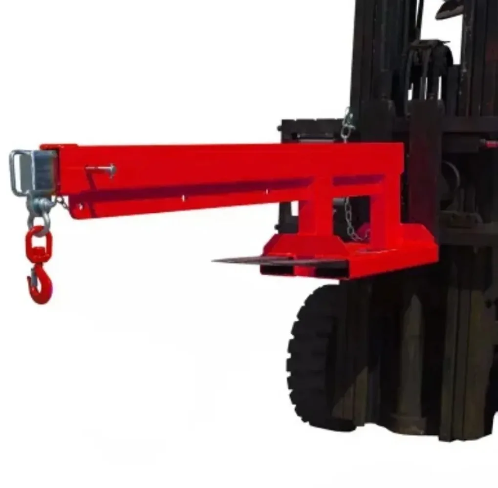 

2500kg 3.5m remote loader unloader attachment forklift crane cantilever long distance lifting heavy duty forklift installation