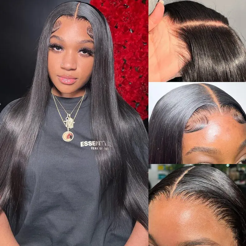 Pretty Diary Straight Lace Front Wigs Human Hair 13x4 13x6 HD Transparent 360 Lace Frontal Wigs Brazilian 5X5 13X4 13x6 Closure