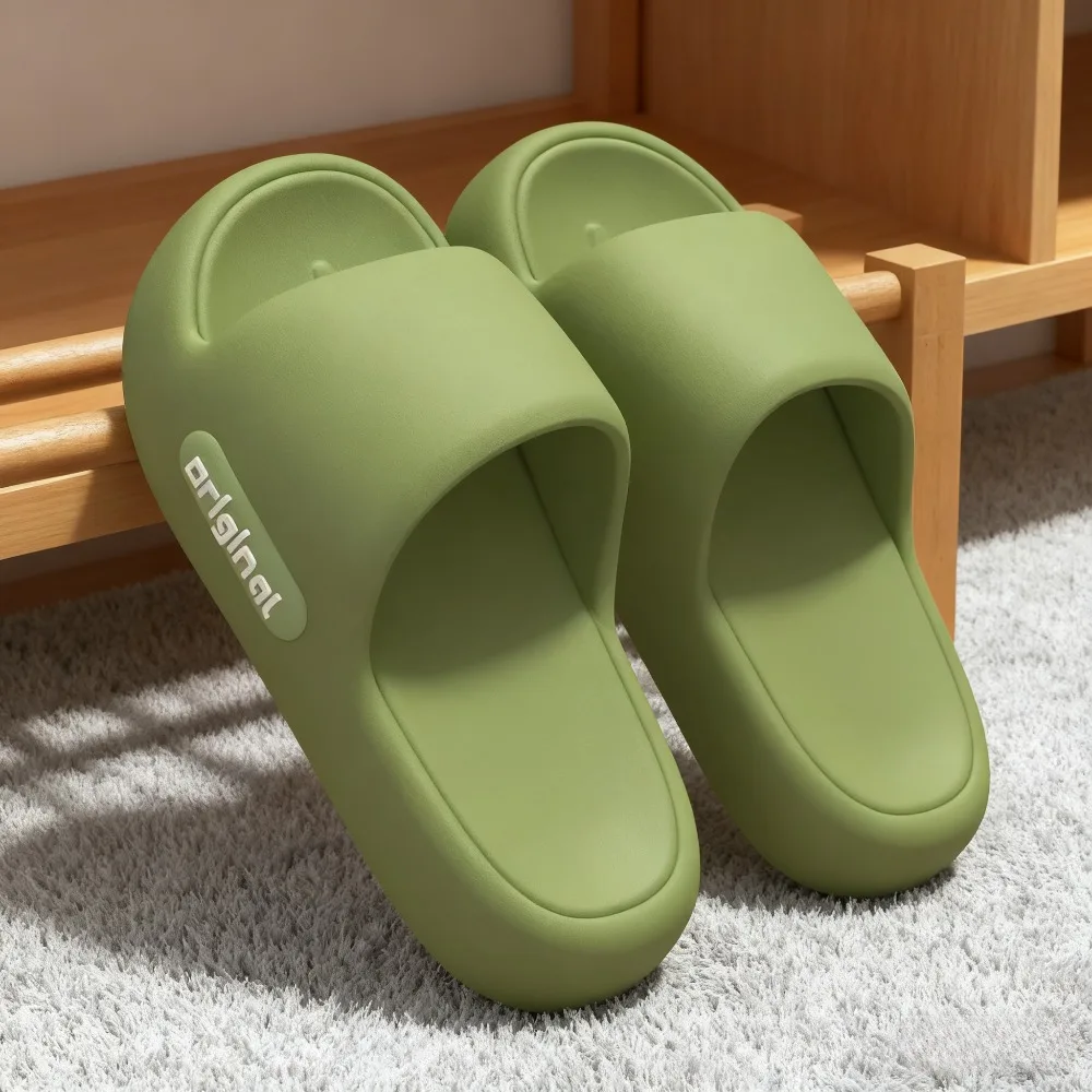 شباشب داخلية للنساء، مريحة بلون سادة وجزء سفلي ناعم من مادة EVA للنساء مضادة للانزلاق، أحذية منزلية للشاطئ