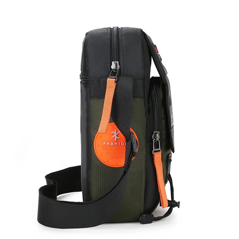 Heren Schoudertas Crossbody Tas Voor Heren Oxford Doek Rits Mobiele Telefoon Tas, Gefokt