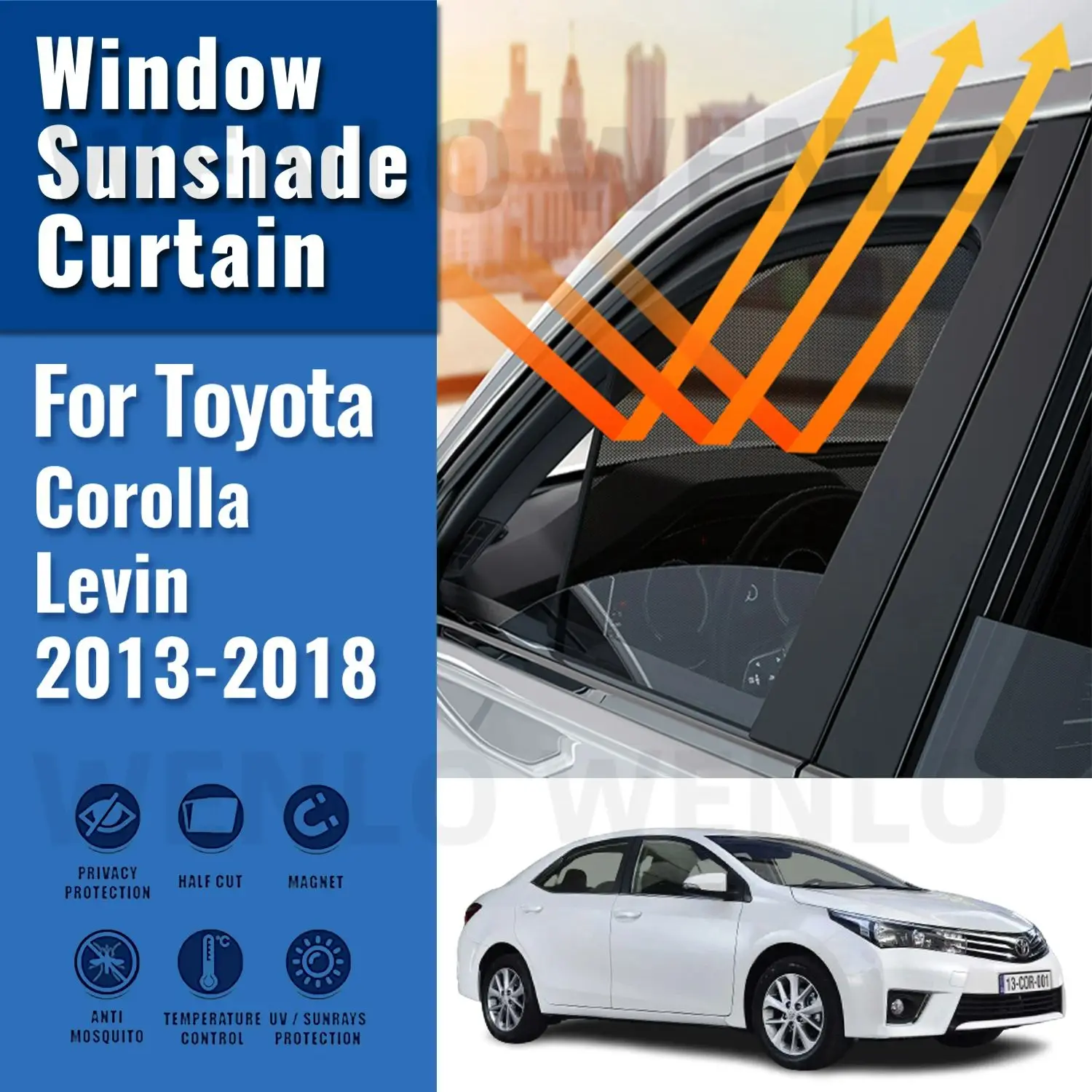 

Магнитный автомобильный солнцезащитный козырек для Toyota Corolla Levin E170 Sedan 2013-2018