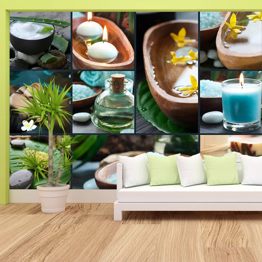 

Modern Custom Peel and Stick Wallpaper for Living Room Wall Papers Home Decor SPA Nail Salon Massage Store Shop Renovation Mural