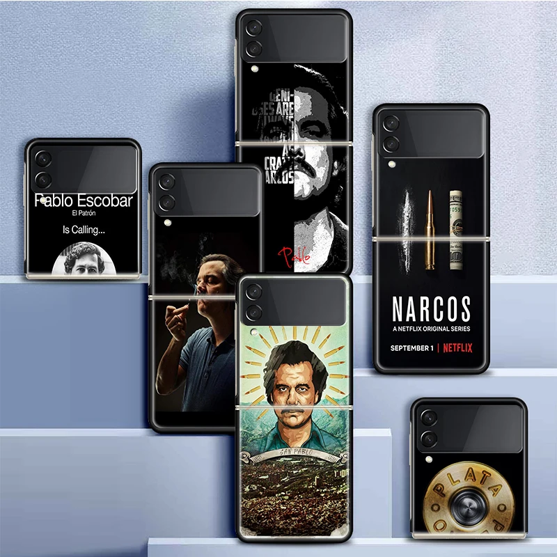 Narcos TV Series Pablo Escobar Phone Case For Samsung Galaxy Z Flip6 Flip3 Flip4 Flip5 PC Hard Plastic Z Flip 6 5 4 3 5G Fundas 