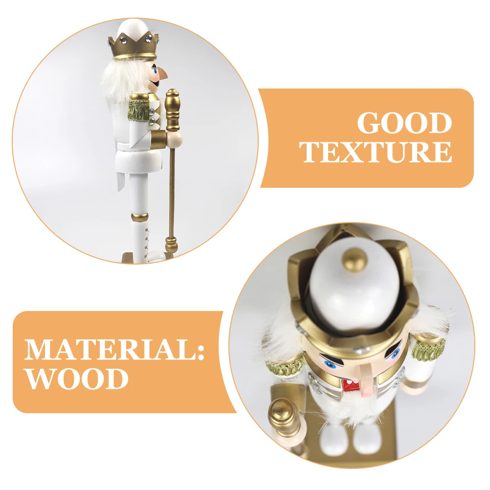 

Wooden Nutcracker 30cm Christmas Decor Unique Craft Gift Home Ornament Statue Traditional Nutcracker Mini Model