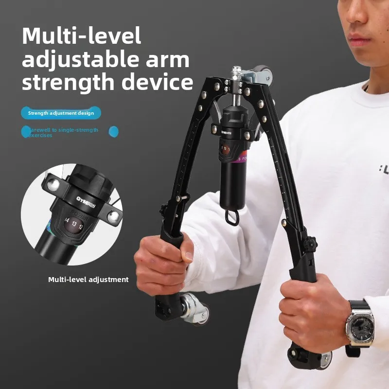 Adjustable Hydraulic Power Twister Hand Grip Strengthener Arm & Chest Muscle Training Home Upper‑Body Fitness Workout Equipment