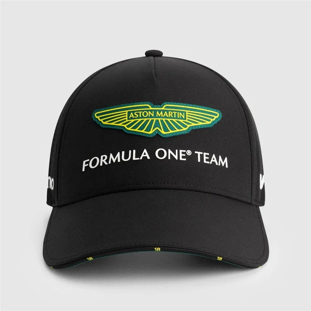 New F1 Aston Martin Racing Team Fan Hat Baseball Cap with Curved Brim and Slanted Top - Suitable for Both Men and Women