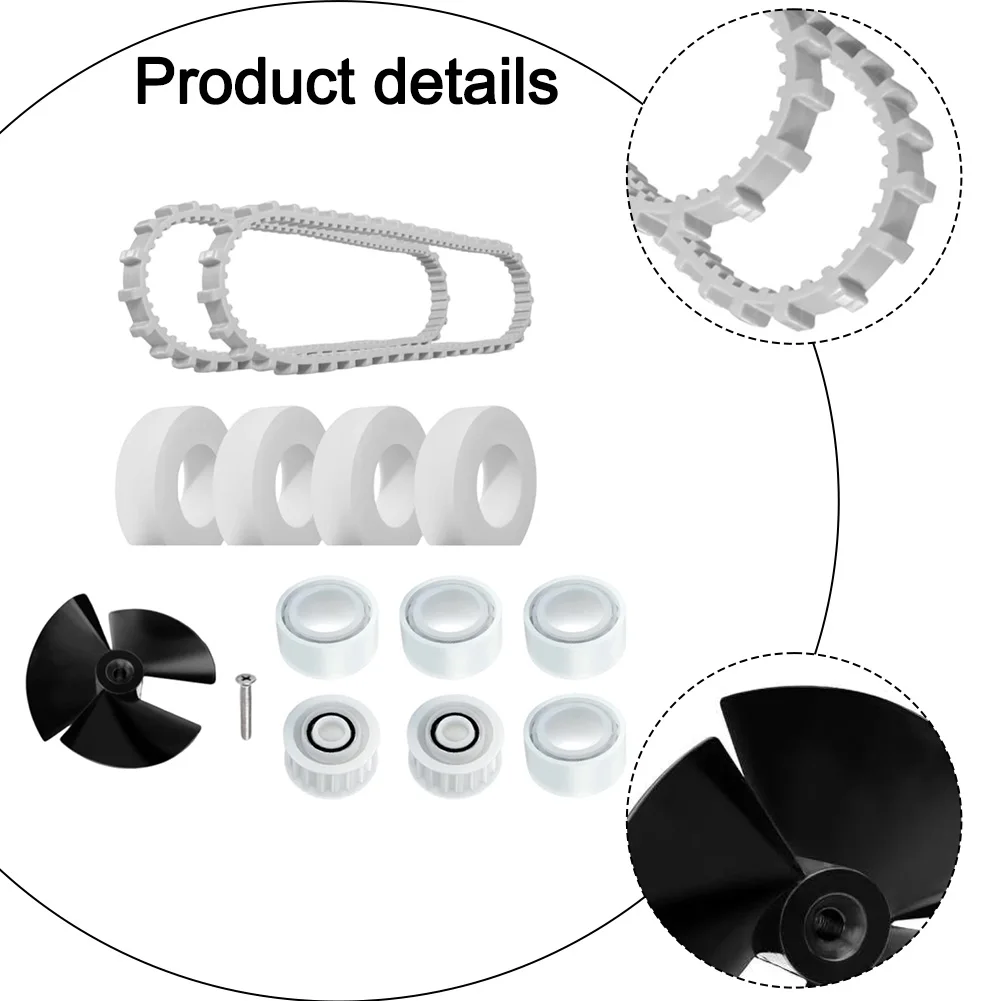 Compatible Impeller Belt Guide Pulley and Climbing Wheel Kit for M DX5S Atlantis Aquarius XL HD 3001 2X2 Models