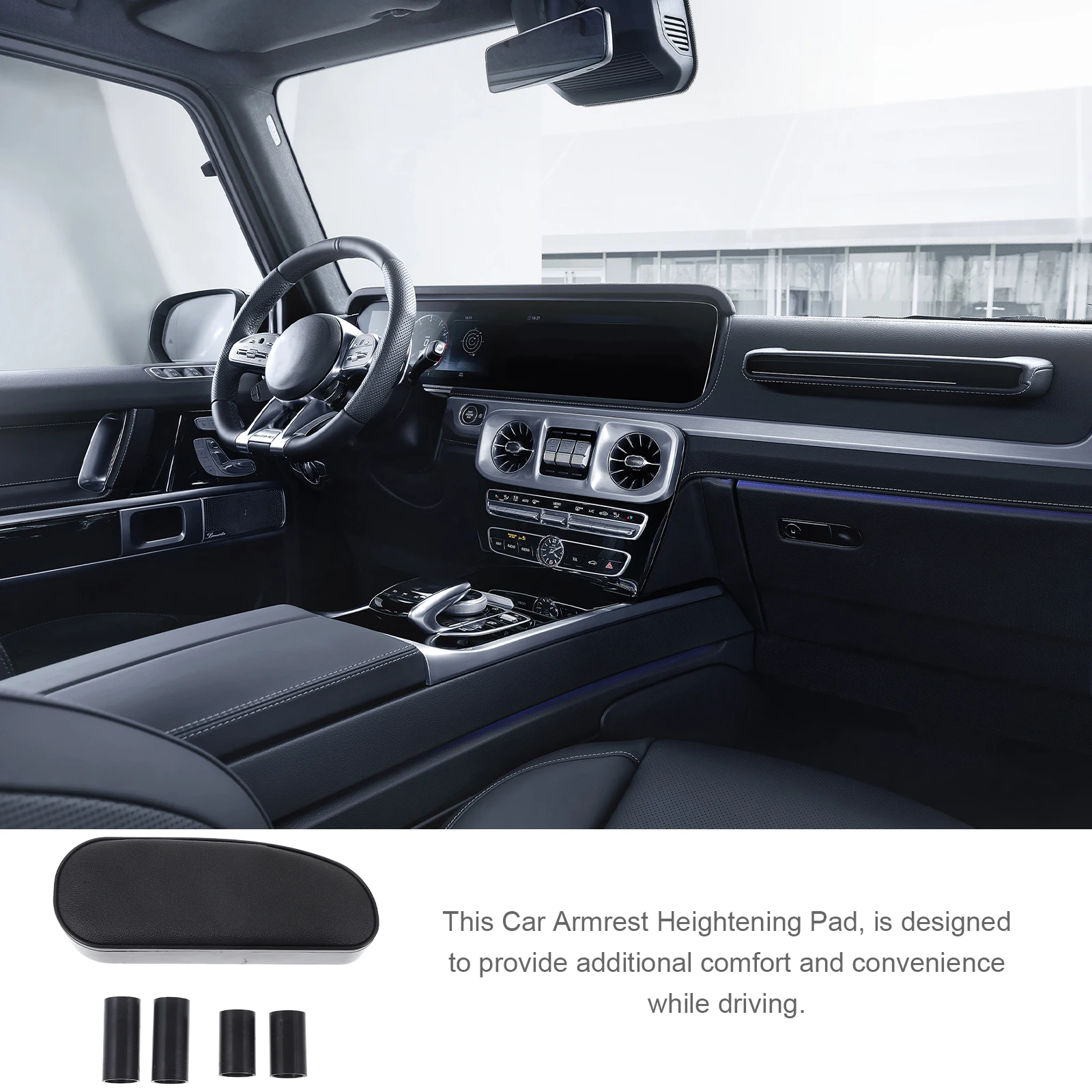 

Universal Car Door Armrest Cushion Heightening Pad Adjustable Storage Compartment Side Door Armrest Support Auto Car Accessories