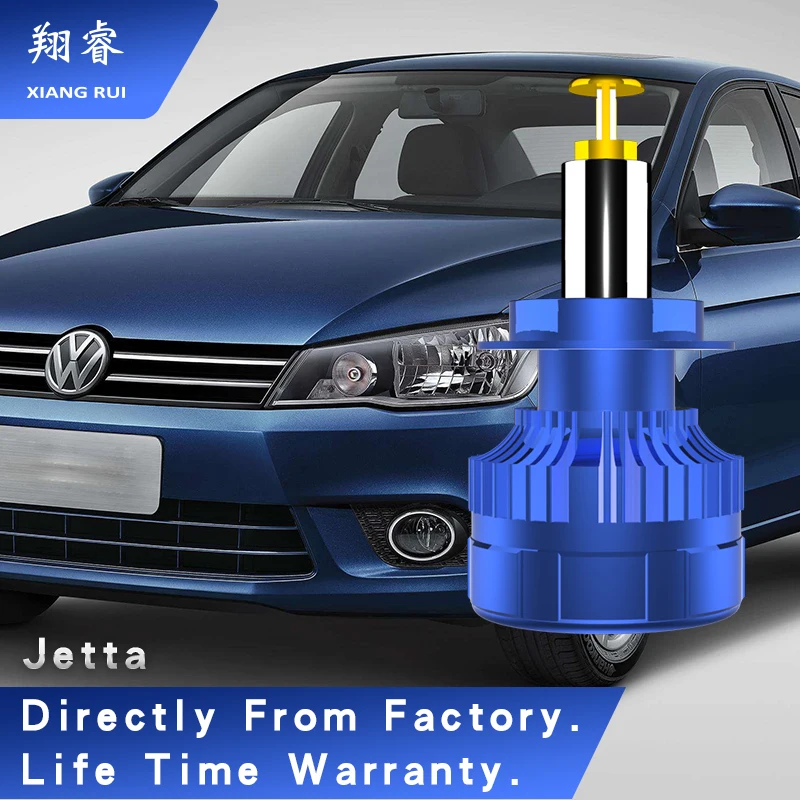 

XR for Jetta car LED headlights 80W 38000LM 4300K H8 H9 H11 fog lights 6000K 9005HB3 9006HB4 H1 H4 H7 9012 bulbs