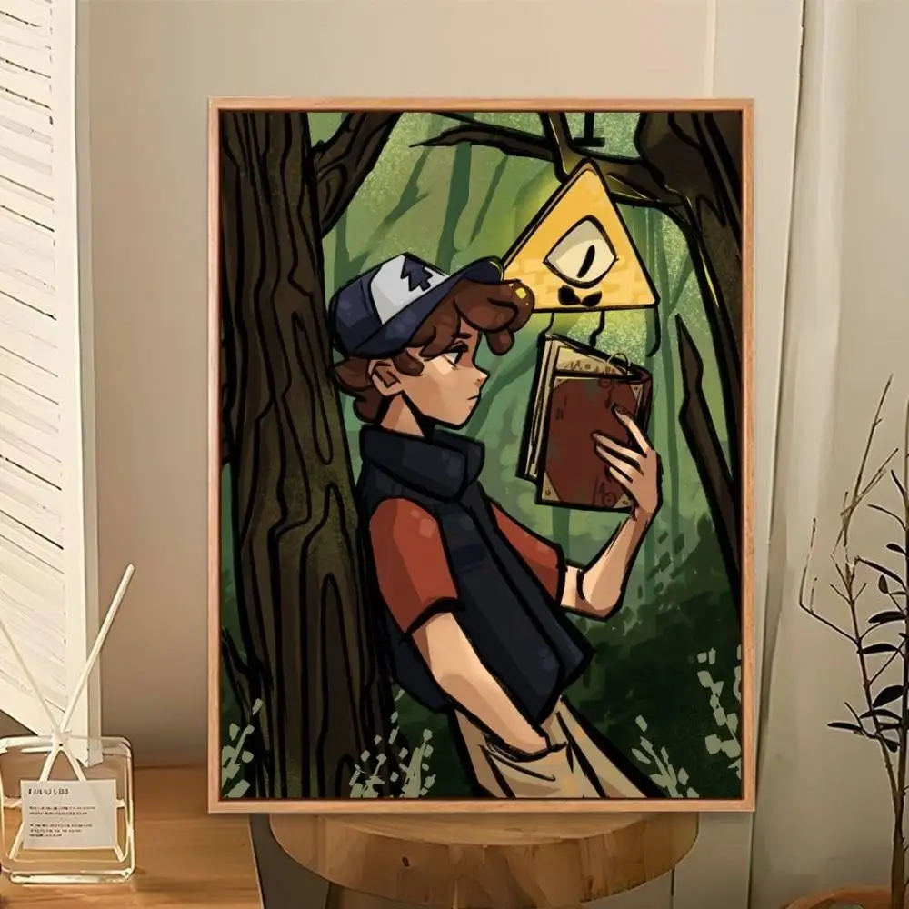 Bill Cipher Dipper Pines   Poster Perfect Space Sticker Self Adhesive for Office Home Theater Wall Art Decor Fancy Gift