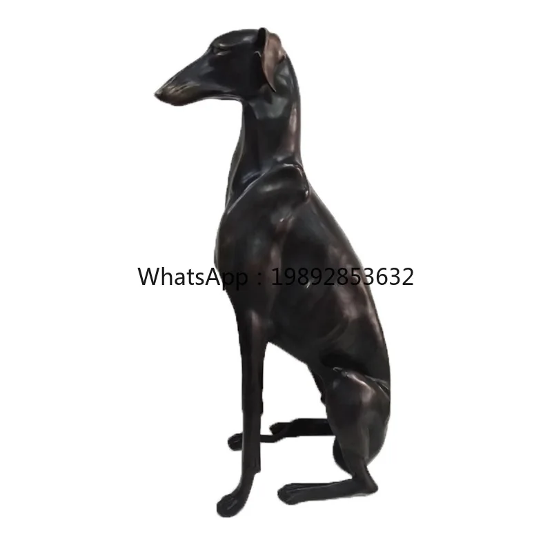 LYY Copper Dog Figurine Copper Zodiac Dog Craft Creative Sculpture Figurine Bronze Spirit Dog Animal Decoration Home Decor