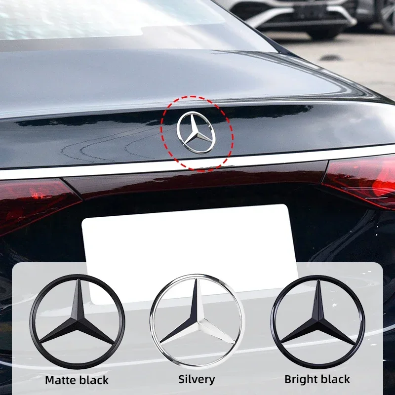 1 szt. 90mm naklejka na bagażnik samochodowy z logo Mercedes Benz W220 W221 W223 W210 W211 W212 W203 W204 W205, zamiennik