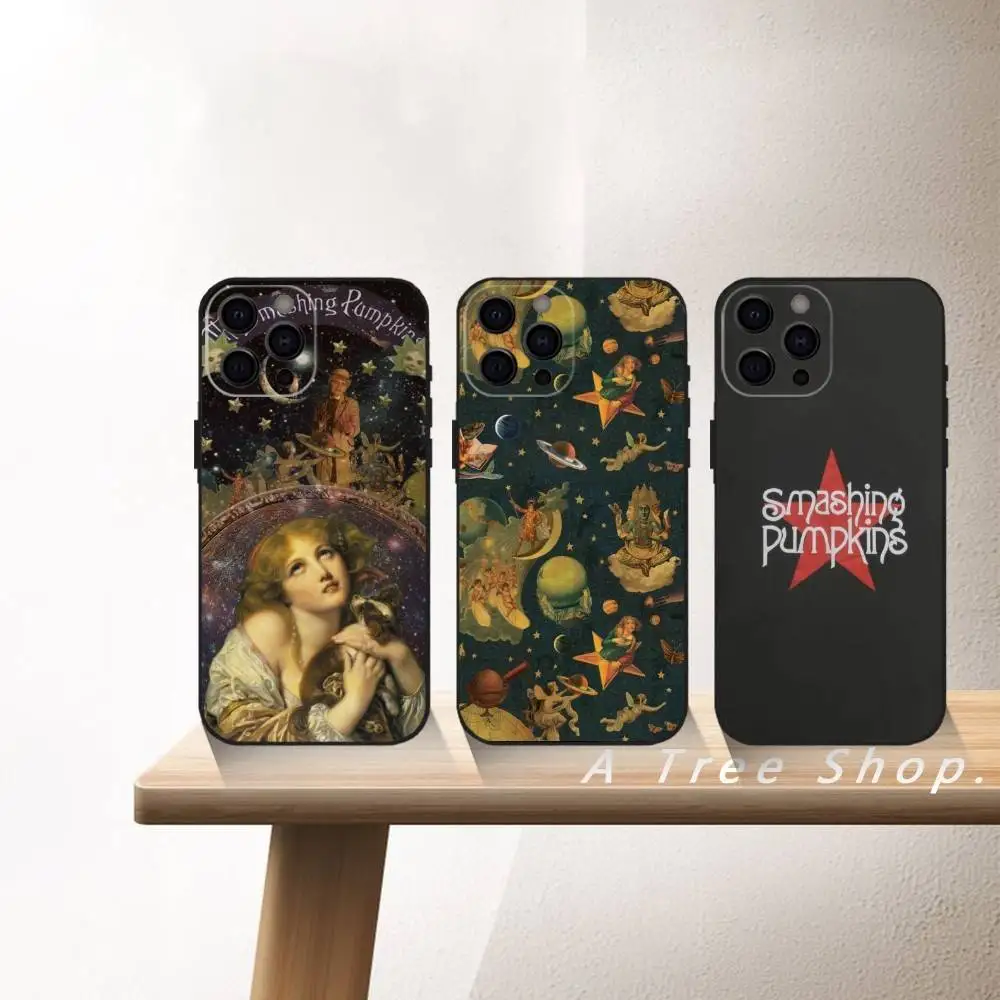 

The S-Smashing P-Pumpkins Phone Case For iPhone 17 16 15 14 13 12 Max Plus Silicone Black Cover