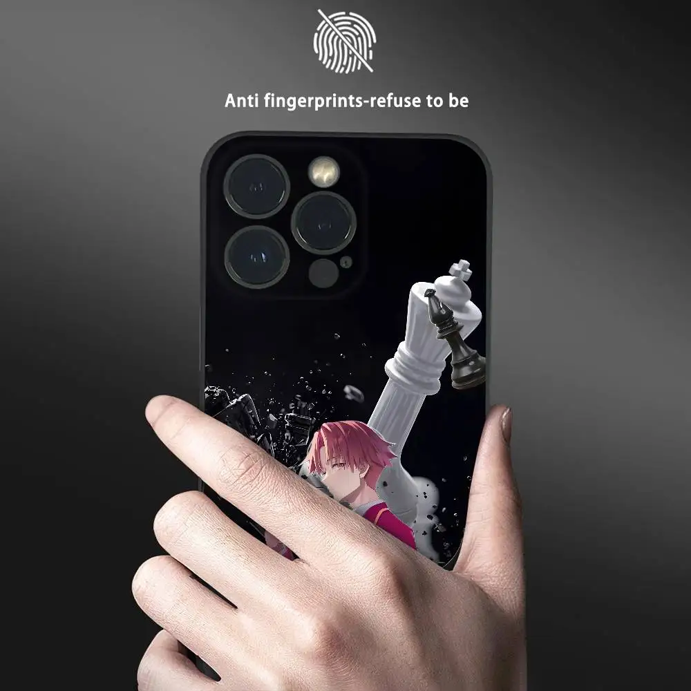 Cool Anime Clase C de la Elite Funda de teléfono para IPhone 16 15 14 13 Pro Max Plus Mini Funda suave esmerilada negra