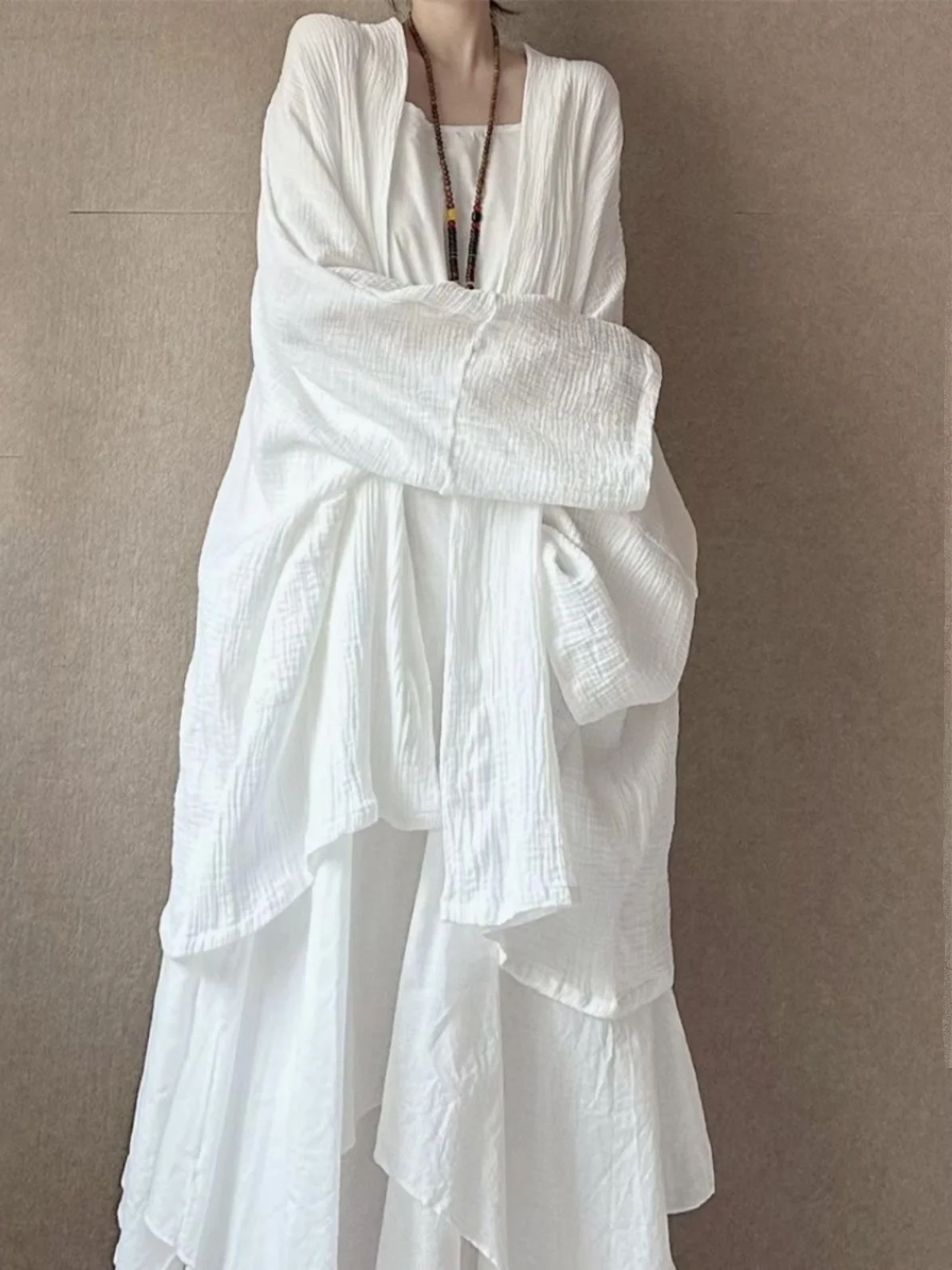 

Новая китайская женская летняя верхняя одежда в стиле древней моды: кардиган с защитой от солнца, улучшенный топ Ханьфу премиум-класса