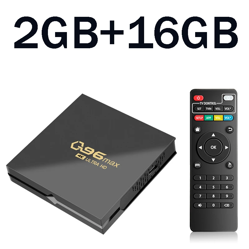 Q96 Max Android 11.0 Smart TV Box Amlogic S905 Ondersteunt 4G Wifi HD 4K 1080P 8GB 128GB Media Player 3D TV Box Set Top Box IPTV