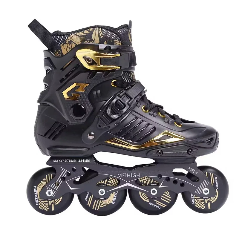 Professional Inline Roller Skate Shoes With 4 Wheels Skates Adult Men Women Outdoor Racing Speed Skating Sneakers Size 35 36 44