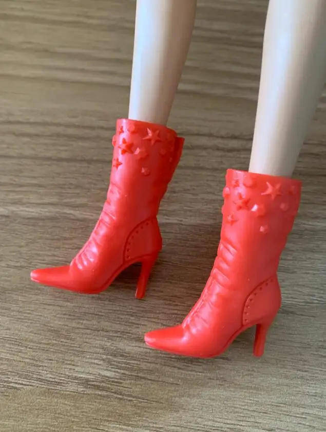 New styles Doll shoes high heel boots flat shoes toy blue yellow red purple for your BB 1/6 dolls A199a