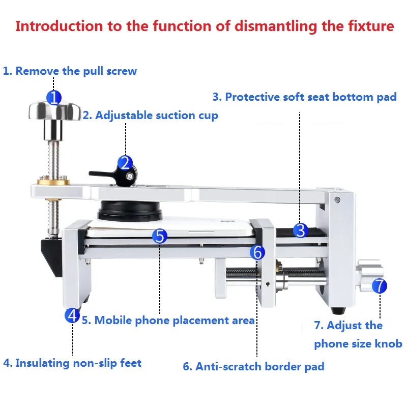 Mobile Phone LCD Screen Removal Machine Fixture Repair Separator Heating Remove Jig Universal Back Cover Removal Screen Artifact